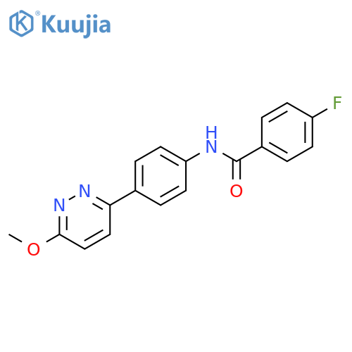 4-fluoro-N-4-(6-methoxypyridazin-3-yl)phenylbenzamide structure