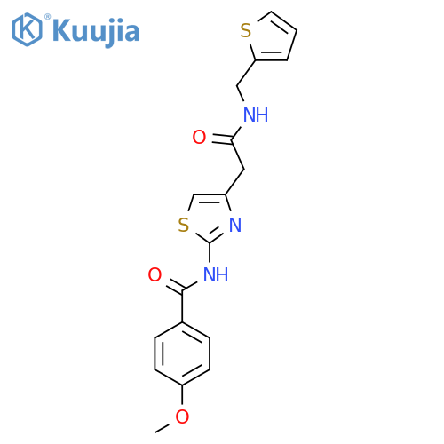 4-methoxy-N-4-({(thiophen-2-yl)methylcarbamoyl}methyl)-1,3-thiazol-2-ylbenzamide structure