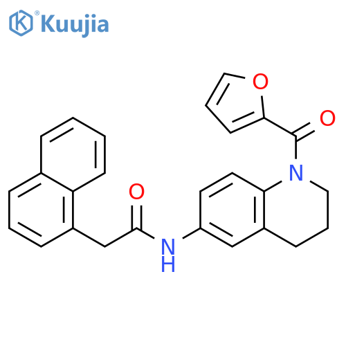 N-1-(furan-2-carbonyl)-1,2,3,4-tetrahydroquinolin-6-yl-2-(naphthalen-1-yl)acetamide structure