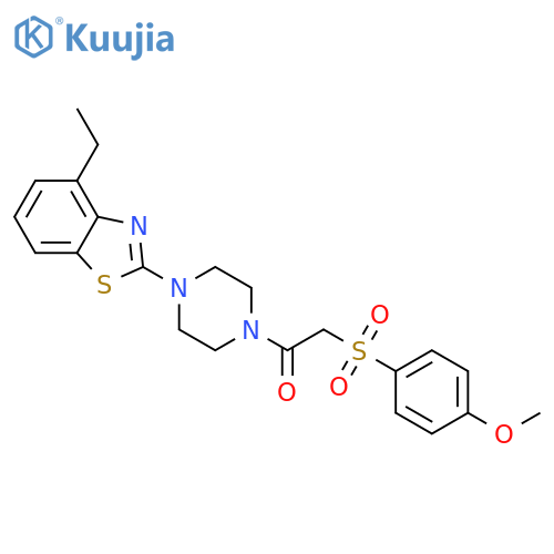 1-4-(4-ethyl-1,3-benzothiazol-2-yl)piperazin-1-yl-2-(4-methoxybenzenesulfonyl)ethan-1-one structure