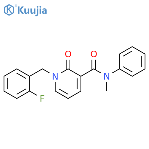 1-(2-fluorophenyl)methyl-N-methyl-2-oxo-N-phenyl-1,2-dihydropyridine-3-carboxamide structure