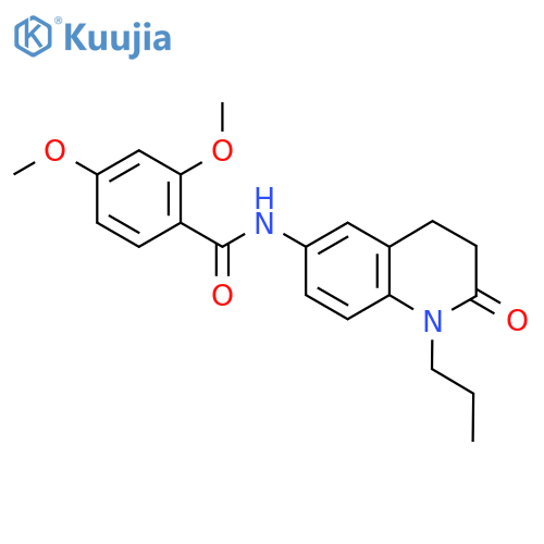 2,4-dimethoxy-N-(2-oxo-1-propyl-1,2,3,4-tetrahydroquinolin-6-yl)benzamide structure