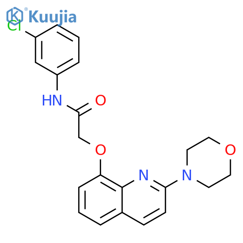 N-(3-chlorophenyl)-2-{2-(morpholin-4-yl)quinolin-8-yloxy}acetamide structure
