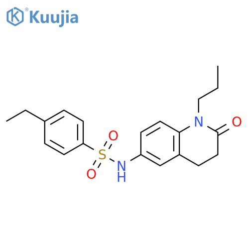 4-ethyl-N-(2-oxo-1-propyl-1,2,3,4-tetrahydroquinolin-6-yl)benzene-1-sulfonamide structure