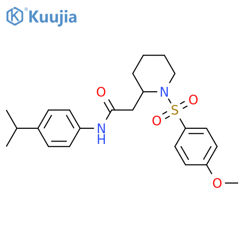 2-1-(4-methoxybenzenesulfonyl)piperidin-2-yl-N-4-(propan-2-yl)phenylacetamide structure
