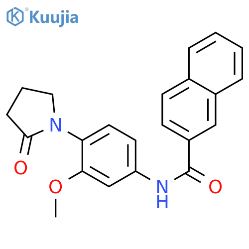 N-3-methoxy-4-(2-oxopyrrolidin-1-yl)phenylnaphthalene-2-carboxamide structure