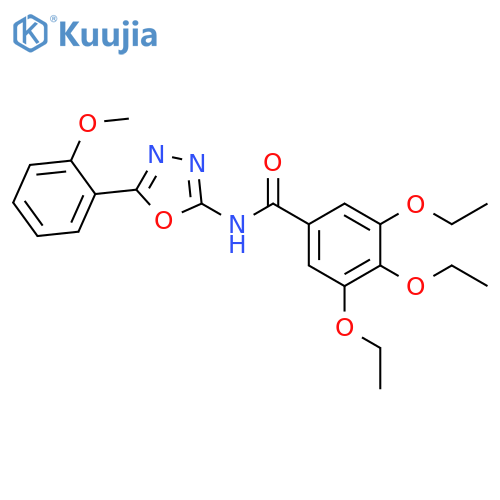 3,4,5-triethoxy-N-5-(2-methoxyphenyl)-1,3,4-oxadiazol-2-ylbenzamide structure