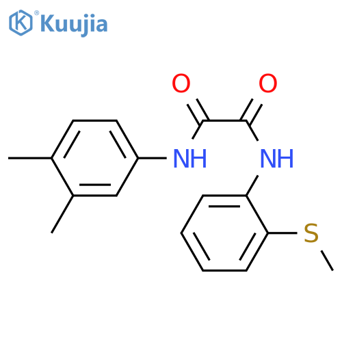 N'-(3,4-dimethylphenyl)-N-2-(methylsulfanyl)phenylethanediamide structure
