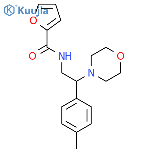 N-2-(4-methylphenyl)-2-(morpholin-4-yl)ethylfuran-2-carboxamide structure