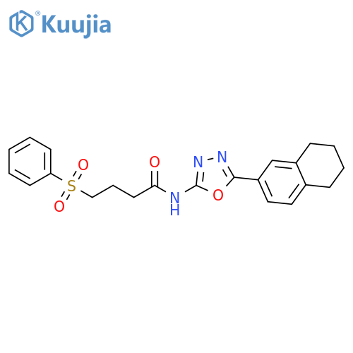 4-(benzenesulfonyl)-N-5-(5,6,7,8-tetrahydronaphthalen-2-yl)-1,3,4-oxadiazol-2-ylbutanamide structure
