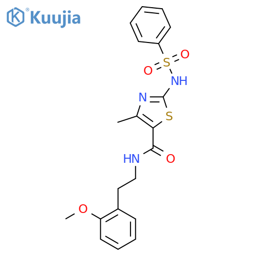 2-benzenesulfonamido-N-2-(2-methoxyphenyl)ethyl-4-methyl-1,3-thiazole-5-carboxamide structure