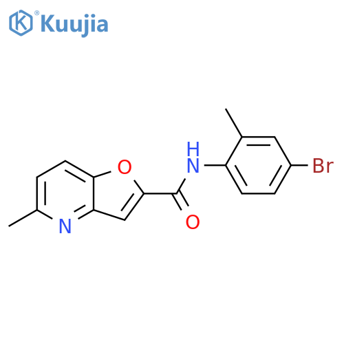 N-(4-bromo-2-methylphenyl)-5-methylfuro3,2-bpyridine-2-carboxamide structure