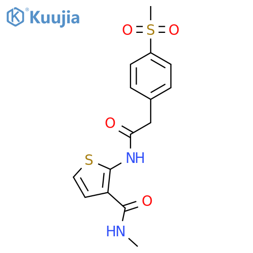 2-2-(4-methanesulfonylphenyl)acetamido-N-methylthiophene-3-carboxamide structure