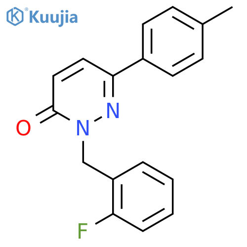2-(2-fluorophenyl)methyl-6-(4-methylphenyl)-2,3-dihydropyridazin-3-one structure