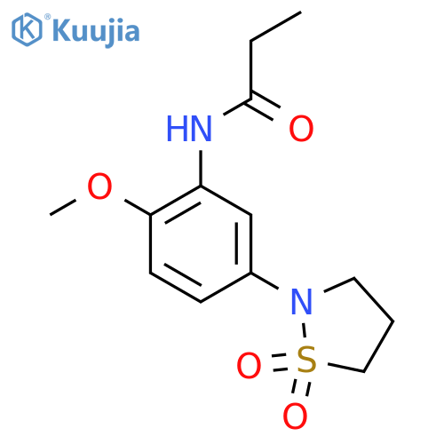 N-5-(1,1-dioxo-1lambda6,2-thiazolidin-2-yl)-2-methoxyphenylpropanamide structure