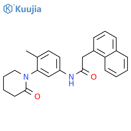 N-4-methyl-3-(2-oxopiperidin-1-yl)phenyl-2-(naphthalen-1-yl)acetamide structure