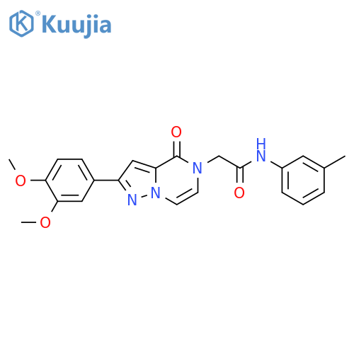 2-2-(3,4-dimethoxyphenyl)-4-oxo-4H,5H-pyrazolo1,5-apyrazin-5-yl-N-(3-methylphenyl)acetamide structure