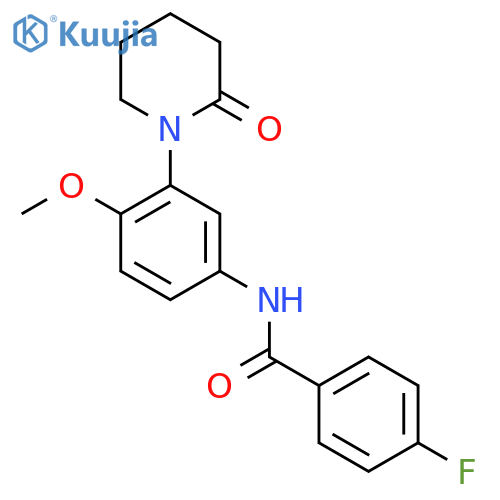 4-fluoro-N-4-methoxy-3-(2-oxopiperidin-1-yl)phenylbenzamide structure