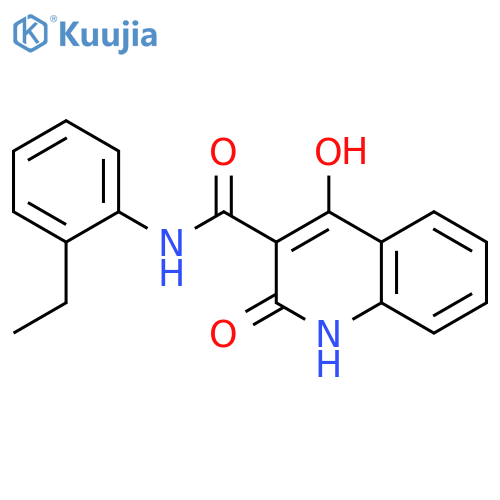 N-(2-ethylphenyl)-4-hydroxy-2-oxo-1,2-dihydroquinoline-3-carboxamide structure