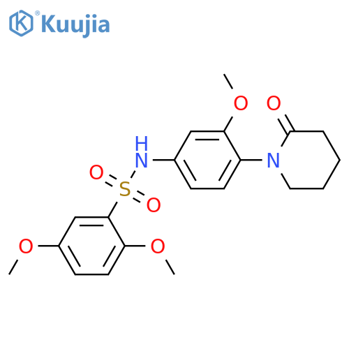 2,5-dimethoxy-N-3-methoxy-4-(2-oxopiperidin-1-yl)phenylbenzene-1-sulfonamide structure