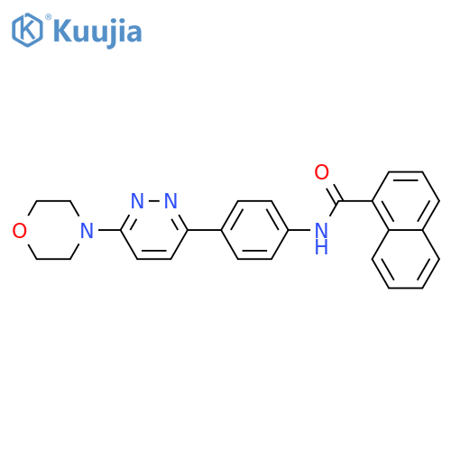 N-{4-6-(morpholin-4-yl)pyridazin-3-ylphenyl}naphthalene-1-carboxamide structure