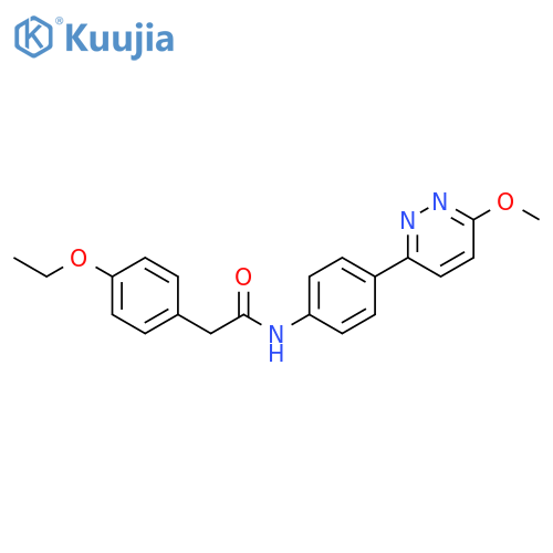 2-(4-ethoxyphenyl)-N-4-(6-methoxypyridazin-3-yl)phenylacetamide structure