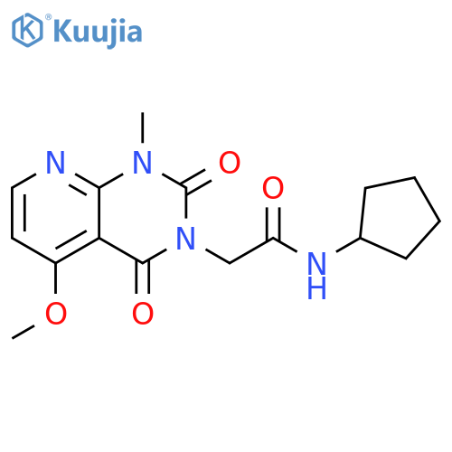 N-cyclopentyl-2-{5-methoxy-1-methyl-2,4-dioxo-1H,2H,3H,4H-pyrido2,3-dpyrimidin-3-yl}acetamide structure