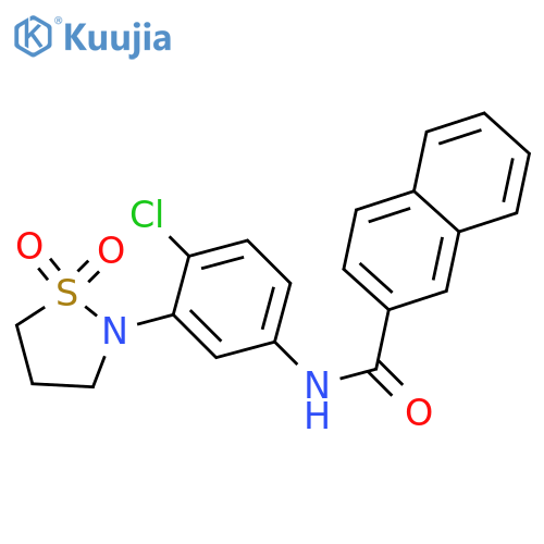 N-4-chloro-3-(1,1-dioxo-1lambda6,2-thiazolidin-2-yl)phenylnaphthalene-2-carboxamide structure