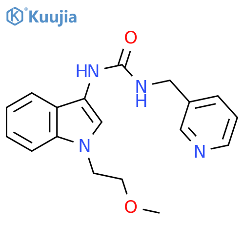 3-1-(2-methoxyethyl)-1H-indol-3-yl-1-(pyridin-3-yl)methylurea structure