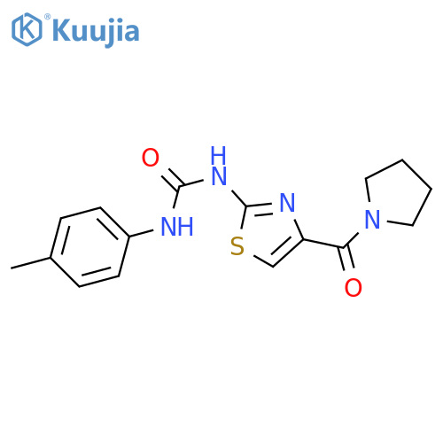 1-(4-methylphenyl)-3-4-(pyrrolidine-1-carbonyl)-1,3-thiazol-2-ylurea structure