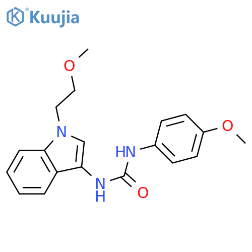 3-1-(2-methoxyethyl)-1H-indol-3-yl-1-(4-methoxyphenyl)urea structure
