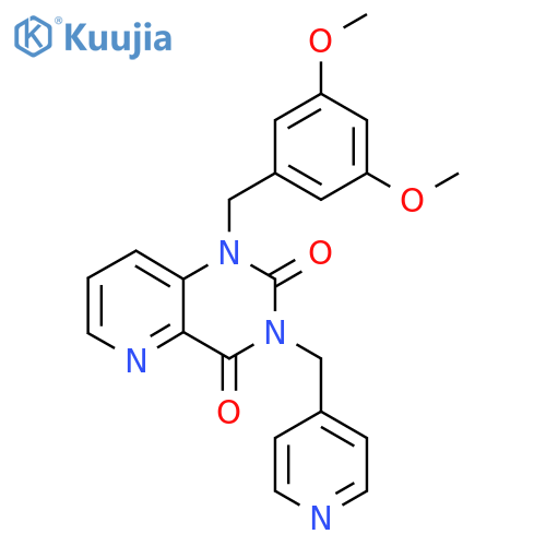 1-(3,5-dimethoxyphenyl)methyl-3-(pyridin-4-yl)methyl-1H,2H,3H,4H-pyrido3,2-dpyrimidine-2,4-dione structure
