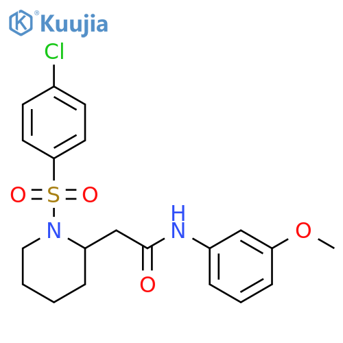 2-1-(4-chlorobenzenesulfonyl)piperidin-2-yl-N-(3-methoxyphenyl)acetamide structure