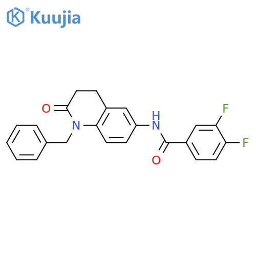 N-(1-benzyl-2-oxo-1,2,3,4-tetrahydroquinolin-6-yl)-3,4-difluorobenzamide structure