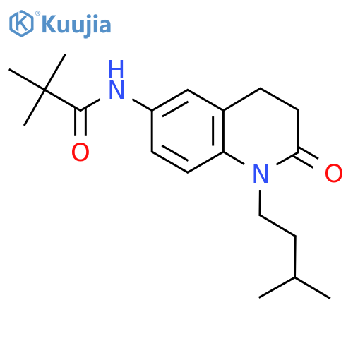 2,2-dimethyl-N-1-(3-methylbutyl)-2-oxo-1,2,3,4-tetrahydroquinolin-6-ylpropanamide structure