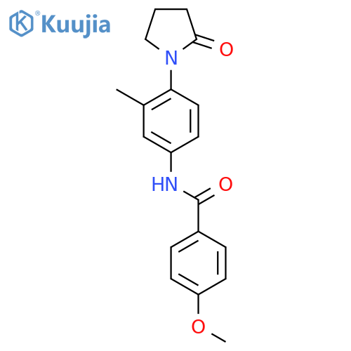4-methoxy-N-3-methyl-4-(2-oxopyrrolidin-1-yl)phenylbenzamide structure