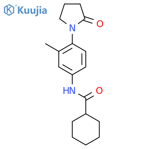 N-3-methyl-4-(2-oxopyrrolidin-1-yl)phenylcyclohexanecarboxamide structure