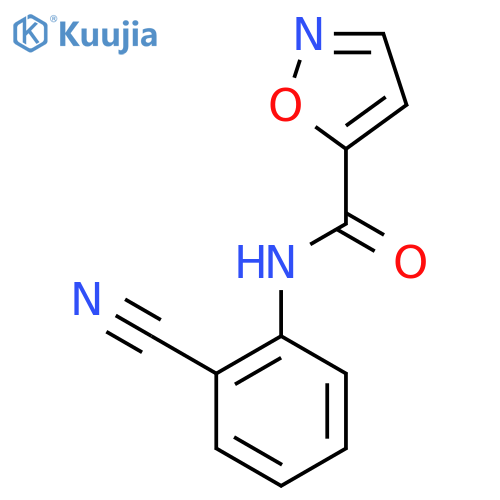 N-(2-cyanophenyl)-1,2-oxazole-5-carboxamide structure