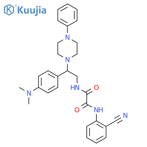 N-(2-cyanophenyl)-N'-{2-4-(dimethylamino)phenyl-2-(4-phenylpiperazin-1-yl)ethyl}ethanediamide structure