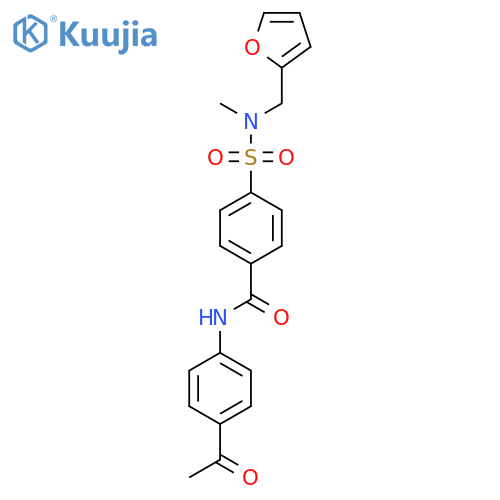 N-(4-acetylphenyl)-4-{(furan-2-yl)methyl(methyl)sulfamoyl}benzamide structure