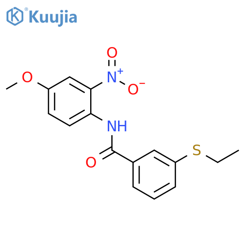 3-(ethylsulfanyl)-N-(4-methoxy-2-nitrophenyl)benzamide structure