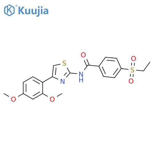 N-4-(2,4-dimethoxyphenyl)-1,3-thiazol-2-yl-4-(ethanesulfonyl)benzamide structure