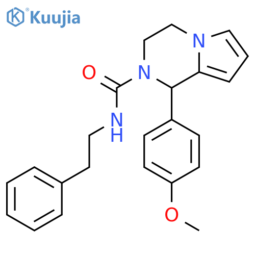 1-(4-methoxyphenyl)-N-(2-phenylethyl)-1H,2H,3H,4H-pyrrolo1,2-apyrazine-2-carboxamide structure