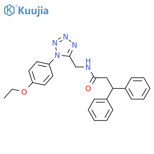 N-{1-(4-ethoxyphenyl)-1H-1,2,3,4-tetrazol-5-ylmethyl}-3,3-diphenylpropanamide structure