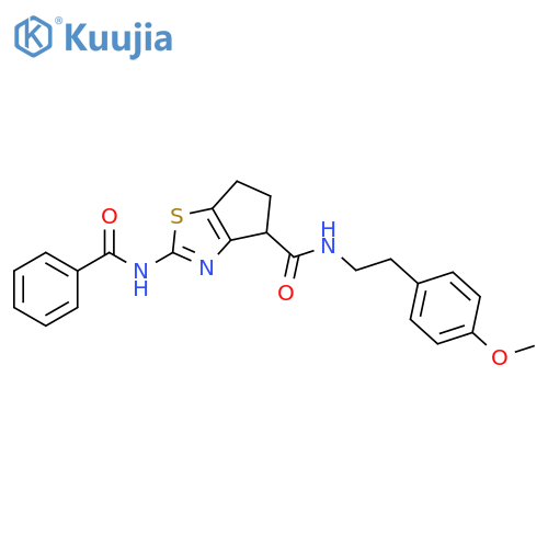 2-benzamido-N-2-(4-methoxyphenyl)ethyl-4H,5H,6H-cyclopentad1,3thiazole-4-carboxamide structure