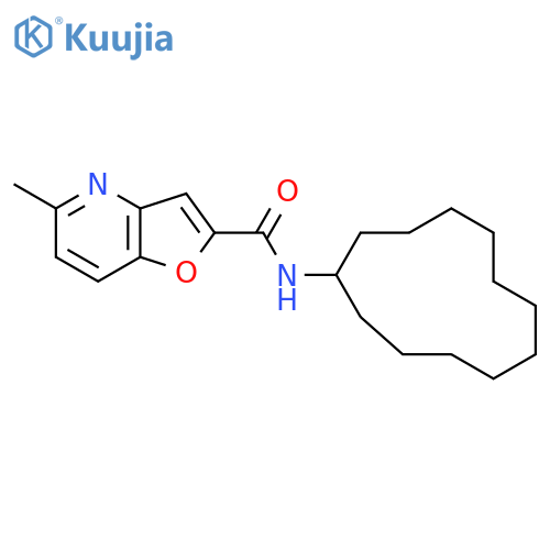N-cyclododecyl-5-methylfuro3,2-bpyridine-2-carboxamide structure