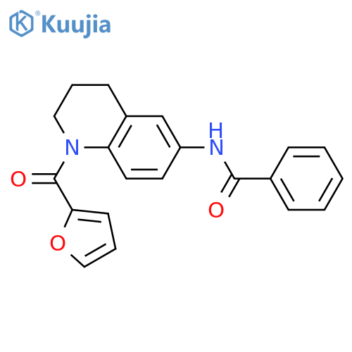 N-1-(furan-2-carbonyl)-1,2,3,4-tetrahydroquinolin-6-ylbenzamide structure