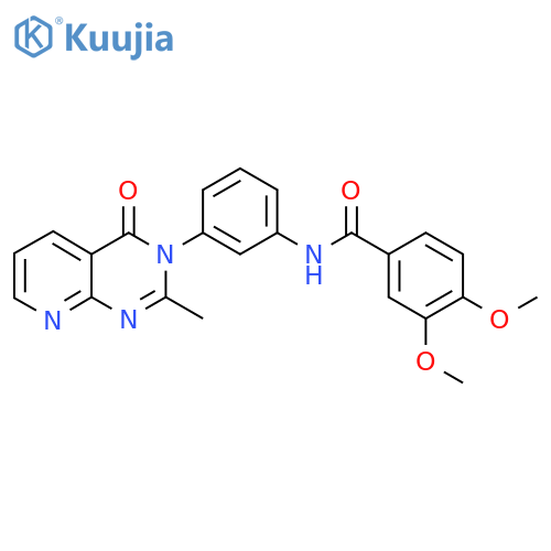 3,4-dimethoxy-N-(3-{2-methyl-4-oxo-3H,4H-pyrido2,3-dpyrimidin-3-yl}phenyl)benzamide structure