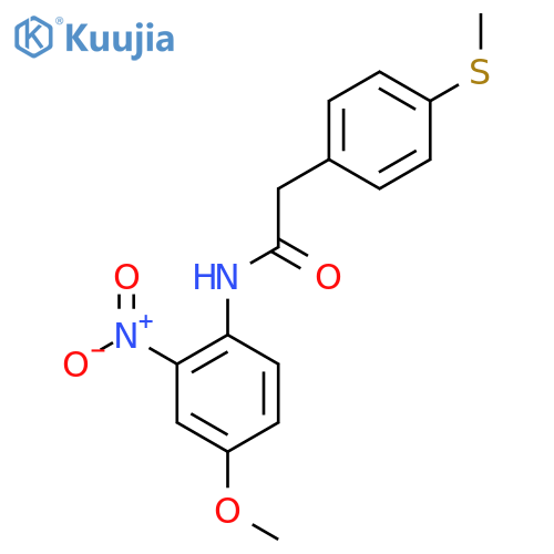 N-(4-methoxy-2-nitrophenyl)-2-4-(methylsulfanyl)phenylacetamide structure
