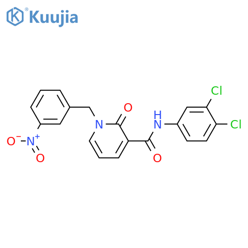 N-(3,4-dichlorophenyl)-1-(3-nitrophenyl)methyl-2-oxo-1,2-dihydropyridine-3-carboxamide structure